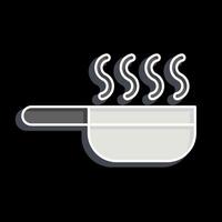 Icon Fry Pan. related to Breakfast symbol. glossy style. simple illustration vector