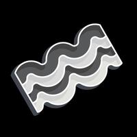 Icon Bacon. related to Breakfast symbol. glossy style. simple illustration vector