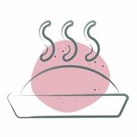 Icon Pie Cake. related to Breakfast symbol. Color Spot Style. simple illustration vector
