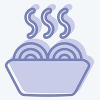 Icon Noodles. related to Breakfast symbol. two tone style. simple illustration vector