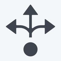 Icon Alternative. related to Choice symbol. glyph style. simple illustration vector