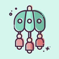 Icon Wind Chime. related to Korea symbol. MBE style. simple illustration vector