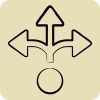 Icon Alternative. related to Choice symbol. hand drawn style. simple illustration vector