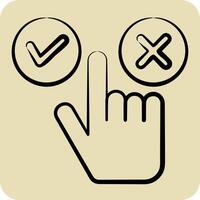 Icon Choice. related to Choice symbol. hand drawn style. simple illustration vector