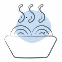 Icon Noodles. related to Breakfast symbol. Color Spot Style. simple illustration vector