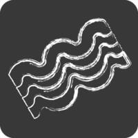 Icon Bacon. related to Breakfast symbol. chalk Style. simple illustration vector