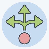 Icon Alternative. related to Choice symbol. color mate style. simple illustration vector