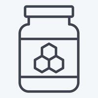 Icon Honey Jar. related to Breakfast symbol. line style. simple illustration vector