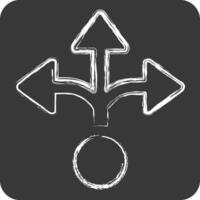 Icon Alternative. related to Choice symbol. chalk Style. simple illustration vector