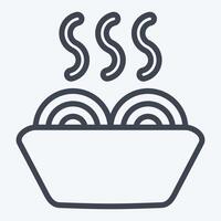 Icon Noodles. related to Breakfast symbol. line style. simple illustration vector