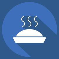 Icon Pie Cake. related to Breakfast symbol. long shadow style. simple illustration vector
