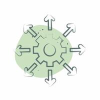 Icon Options. related to Choice symbol. Color Spot Style. simple illustration vector