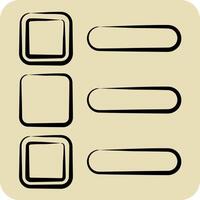 Icon List. related to Choice symbol. hand drawn style. simple illustration vector