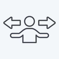 Icon Direction. related to Choice symbol. line style. simple illustration vector