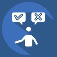 Icon Possibility. related to Choice symbol. long shadow style. simple illustration vector