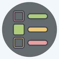 Icon List. related to Choice symbol. color mate style. simple illustration vector