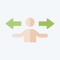 Icon Direction. related to Choice symbol. flat style. simple illustration vector