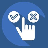 Icon Choice. related to Choice symbol. long shadow style. simple illustration vector