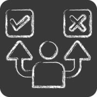 Icon Decide. related to Choice symbol. chalk Style. simple illustration vector