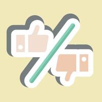 Sticker Preference. related to Choice symbol. simple illustration vector