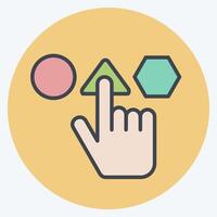 Icon Pick. related to Choice symbol. color mate style. simple illustration vector