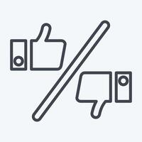 Icon Preference. related to Choice symbol. line style. simple illustration vector