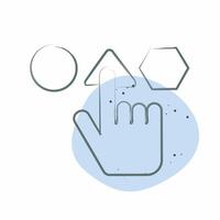 Icon Pick. related to Choice symbol. Color Spot Style. simple illustration vector