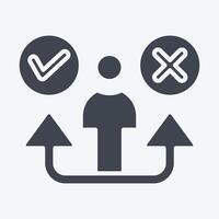Icon Decision. related to Choice symbol. glyph style. simple illustration vector