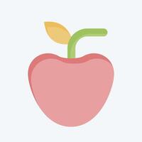Icon Apple. related to Breakfast symbol. flat style. simple illustration vector