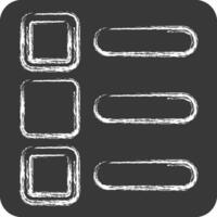 Icon List. related to Choice symbol. chalk Style. simple illustration vector