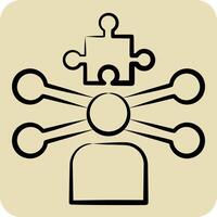 Icon Dilemma. related to Choice symbol. hand drawn style. simple illustration vector