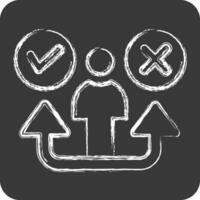 Icon Decision. related to Choice symbol. chalk Style. simple illustration vector