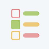 Icon List. related to Choice symbol. flat style. simple illustration vector