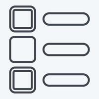 Icon List. related to Choice symbol. line style. simple illustration vector