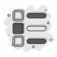 Icon List. related to Choice symbol. comic style. simple illustration vector