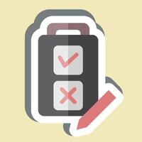 Sticker Quiz. related to Choice symbol. simple illustration vector
