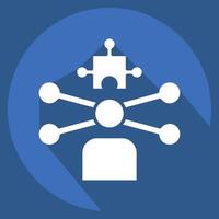 Icon Dilemma. related to Choice symbol. long shadow style. simple illustration vector