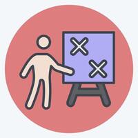 Icon Strategy. related to Choice symbol. color mate style. simple illustration vector