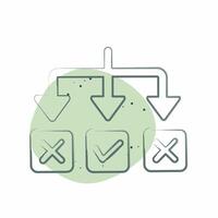 Icon Solving. related to Choice symbol. Color Spot Style. simple illustration vector