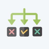 Icon Solving. related to Choice symbol. flat style. simple illustration vector
