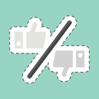 Sticker line cut Preference. related to Choice symbol. simple illustration vector