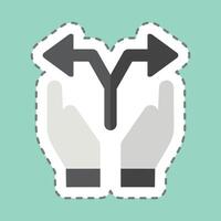 Sticker line cut Option. related to Choice symbol. simple illustration vector