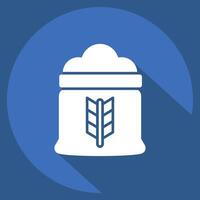 Icon Flour. related to Breakfast symbol. long shadow style. simple illustration vector