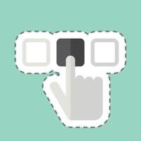 Sticker line cut Select. related to Choice symbol. simple illustration vector