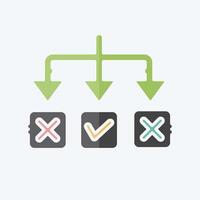 Icon Solving. related to Choice symbol. doodle style. simple illustration vector