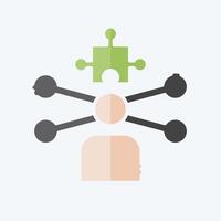 Icon Dilemma. related to Choice symbol. doodle style. simple illustration vector