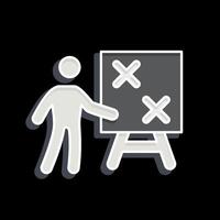 Icon Strategy. related to Choice symbol. glossy style. simple illustration vector