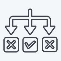 Icon Solving. related to Choice symbol. line style. simple illustration vector