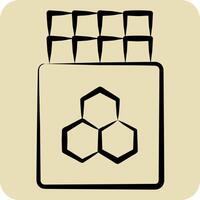 Icon Chocolate. related to Breakfast symbol. hand drawn style. simple illustration vector