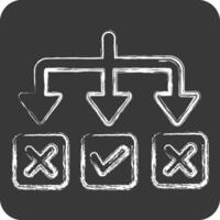 Icon Solving. related to Choice symbol. chalk Style. simple illustration vector